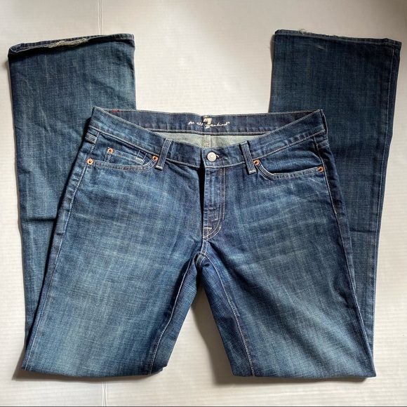7 for all mankind women’s blue bootcut jeans 34” inseam. Size 31 - Picture 7 of 16